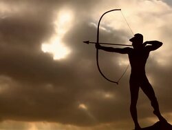 Archer Statue, Time Lapse Stock Footage