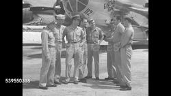 'Enola Gay' and its US crew after the atomic bombing of Japan News Clip