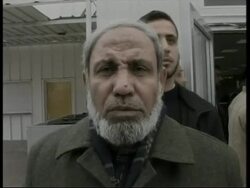 Senior Hamas leader Zahar at border, comments on upcoming mtg in Cairo News Clip