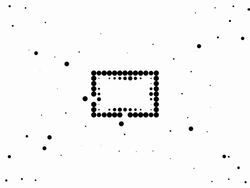 RECTANGLE - energetic field, pure black dots (LOOP) Stock Footage