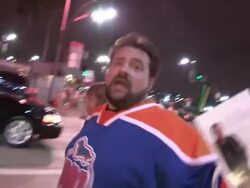 Kevin Smith at The Book Of Mormon at the Pantages Theatre in Hollywood, 09/12/12 Stock Footage