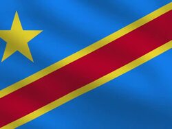 Democratic Republic of the Congo flag Stock Footage