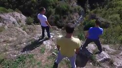 Exploring old castle Stock Footage