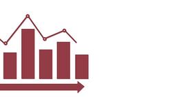 Infographic red bar graph Stock Footage