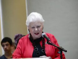 Elizabeth Dowdeswell the new Lieutenant Governor of Ontario at the Pan Am Games Flame Welcoming Ceremony Stock Footage