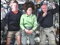 Interviews with shuttle astronauts, update on heat shield News Clip