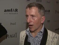 INTERVIEW: Simon Doonan on why he is here tonight, on cyndi lauper, on amfAR and AIDS and safe sex at the 2010 amfAR New York Inspiration Gala at New York NY.  Stock Footage