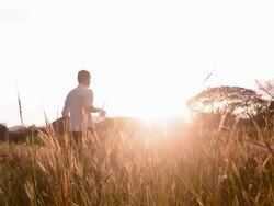 Relaxing man with a coffee. full HD video Stock Footage
