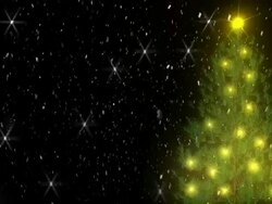 Christmas Tree with White Twinkle Snow (1080/30P) Stock Footage