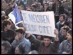 Albania - Anti-Government demonstration News Clip