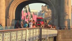 Anti-Donald Trump Protesters at Tower Bridge News Clip