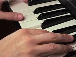 Hands Playing Piano Stock Footage
