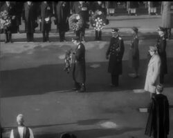 THE CENOTAPH CEREMONY 1949 News Clip