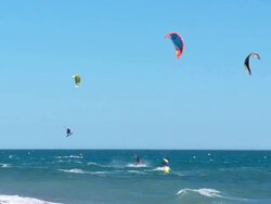 Kite surfing, Spain Stock Footage