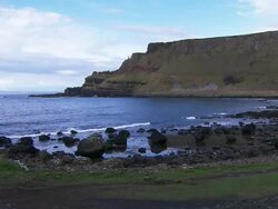 Rocky Irish coast, Giants Causeway, Northern Ireland Stock Footage