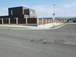 WS PAN View of street at Nordlingaholt /  Reykjavik , Iceland. Stock Footage