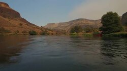 Aerial Oregon Deschutes River Stock Footage