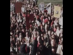 SYND 23-1-74 DEMONSTRATION ON FIRST ANNIVERSARY OF LIBERAL ABORTION LAW News Clip