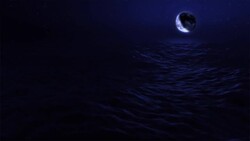 A blue half moon lights the night sky. Stock Footage