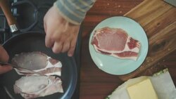 Preaparing and Roasting Bacon Sandwich Stock Footage