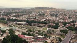 Tblisi panoramic video, Georgia Stock Footage