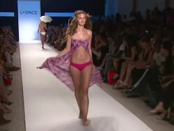 Models walk the runway during the L*Space by Monica swimwear 2012 show Stock Footage