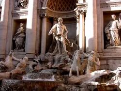 Trevi fountain in Rome Stock Footage