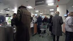 Stock Shots People Checking Out at John Lewis News Clip