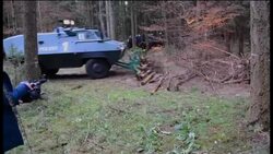 Police remove protesters' barricades in woods near nuclear storage site Instructional Video