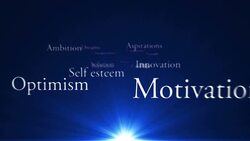 Optimistic and positive words Stock Footage