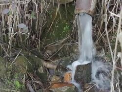 Close up of the jet of stream in mountain Stock Footage