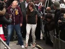 SIGHTED: Cheryl Cole at BBC Radio One Stock Footage