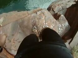 HD: Jumping Into The Water Stock Footage