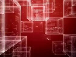 space cube - red Stock Footage