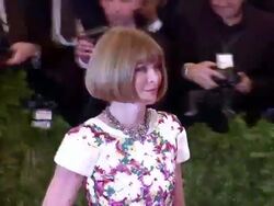 Anna Wintour at "PUNK: Chaos To Couture" Costume Institute Gala Stock Footage