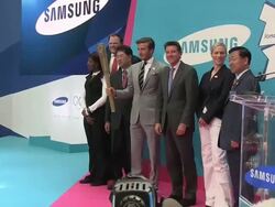 Gabriella Roseje, David Beckham OBE, Lord Sebastian Coe, Zara Phillips at the Everyone's Olympic Games with Samsung & David Beckham at London England. (Footage by WireImage Video/Getty Images Entertainment Video) Stock Footage