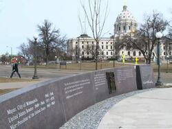 The Minnesota State Capitol building as seen from afar  Stock Footage