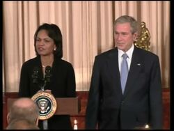Israeli, Arab delegations, Bush, Rice at State Dept dinner, Bush speech News Clip