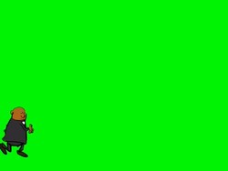 Cartoon Nuns and Priests run past Stock Footage