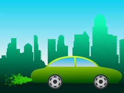 Eco friendly car Stock Footage