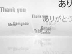 International Thank You (White) - Loop Stock Footage