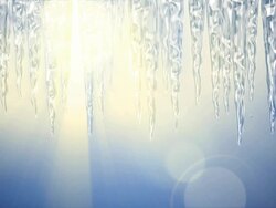 Moving spring sun melts icicles - HD Stock Footage