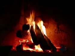 HD: Fire in fireplace Stock Footage