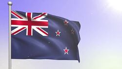 New Zealand Flag (Loopable) Stock Footage