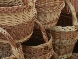 Knitl baskets Stock Footage