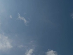 T/L cumulus clouds in blue sky, United Kingdom (background to Bracken (Pteridium sp.)) Stock Footage
