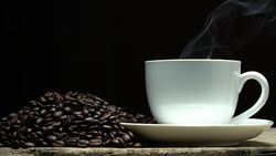 coffee cup and Coffee Bean, Smoke Stock Footage