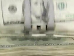 Bank Money Counting Machine with $100 Bills Stock Footage