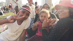 Egyptians celebrating opening of new Suez canal News Clip