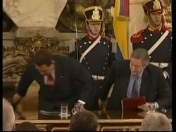 Chavez meets Kirchner, talks to students News Clip